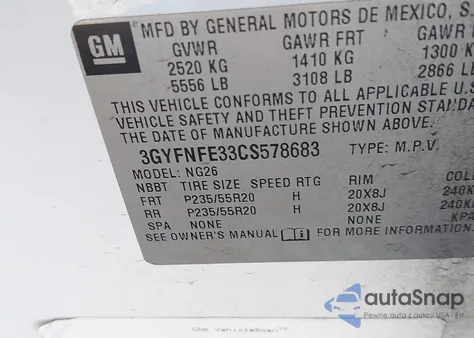 2012 Cadillac Srx Premium Collection из США, поврежденный, VIN 3GYFNFE33CS578683